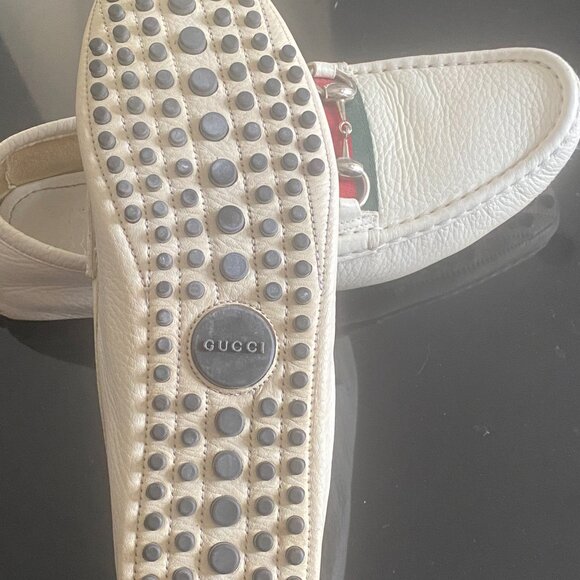 Authentic 500 BY Gucci Web Horsebit Genuine Leather Driving Loafers Size 39 - Picture 6 of 8